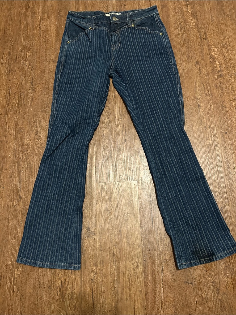 Rock & Roll Denim High Rise Striped Bootcut Jeans 28x32 Western Y2K
